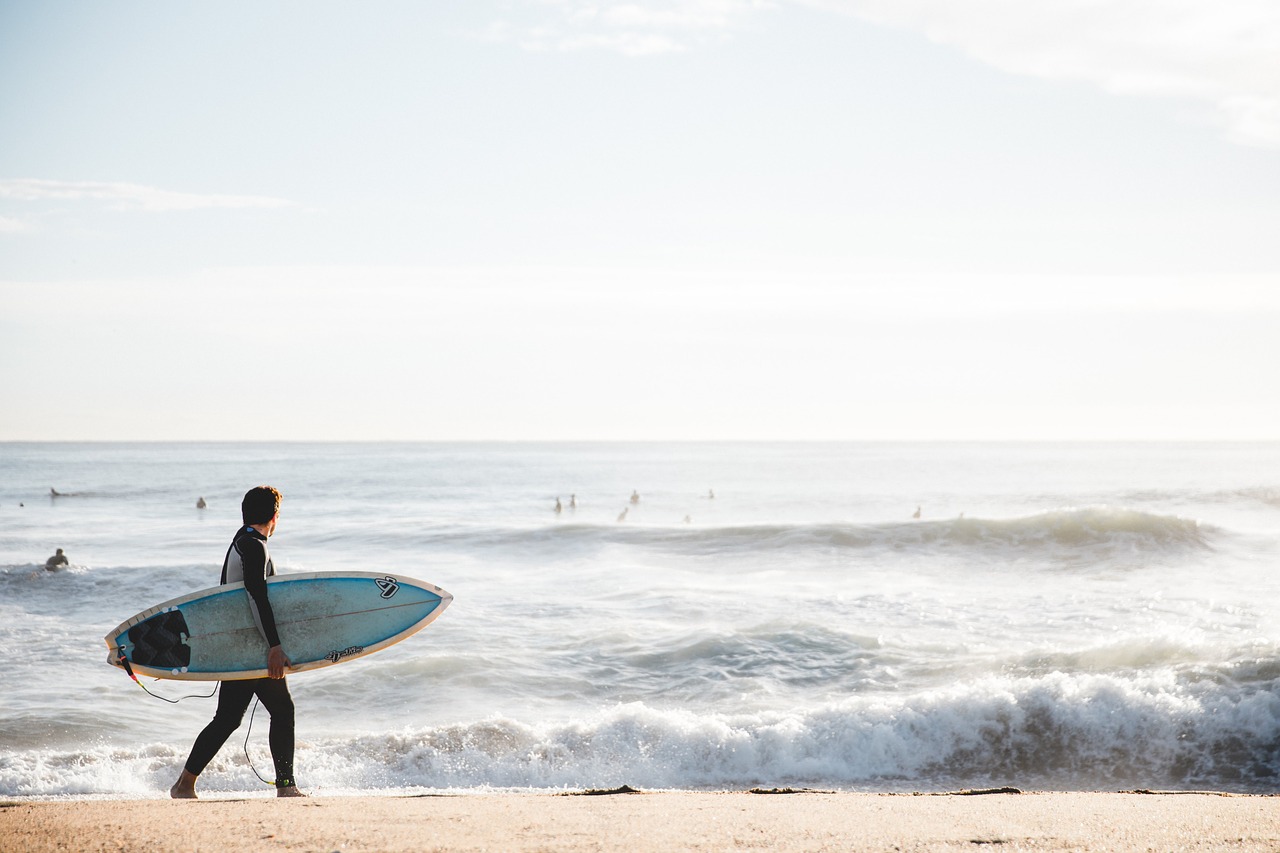 surfboard at sea
