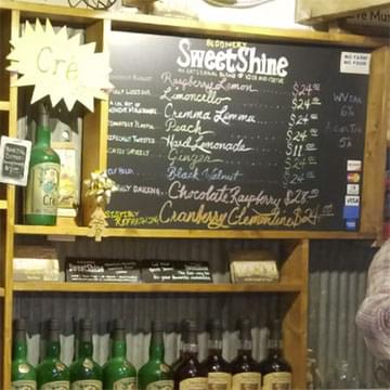 chalk menu board above bar