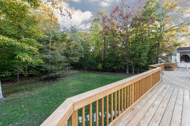 View of backyard from deck